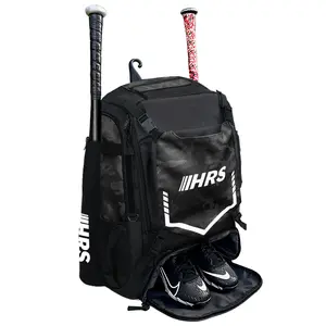 Hit Run Steal Black Camo Baseball/Softball Bat Bag Backpack
