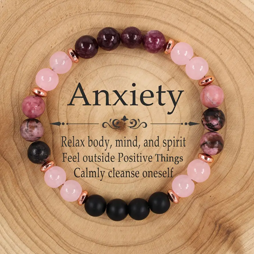Handmade Natural Stone Beaded Bracelet, Vintage Round Crystal Healing Bracelets, Raw Crystal Gemstone Jewelry for Women Men