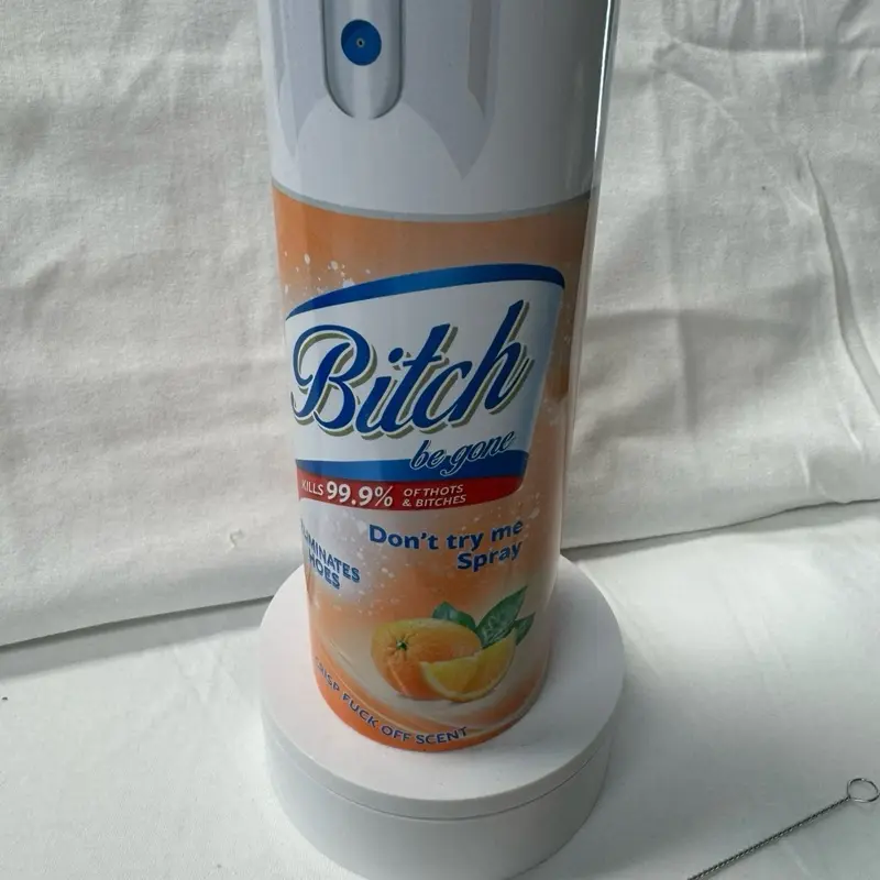 Bitch Be Gone Spray Orange Tumbler/Bluetooth Speaker Tumbler with fun sassy design  Drinkware Bottle  Cup Water Bottles Lid Washable Reusable Beverage Bottled Mug Portable Flasks