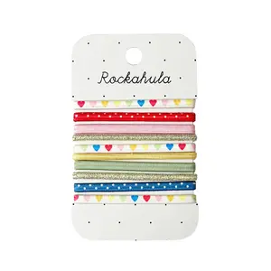 Rainbow Hearts Elastic Pony Pack – Cute Colorful Hair Ties for Everyday Wear