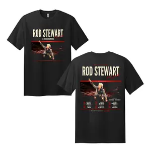 Rod Stewart One Last Time Tour 2026 Graphic T-Shirt USA – Double Sided Classic Rock Concert Shirt for Fans Men Women
