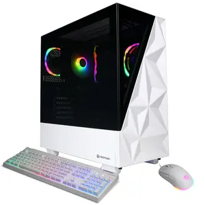 CyberPowerPC GMAI5000CPGV2 Gaming Desktop PC, AMD Ryzen 7 9700X, 16GB DDR5, GeForce RTX 5060 Ti 8GB, 1TB PCIe 4.0 NVMe SSD, WiFi/BT, RGB Gaming Keyboard/Mouse & Windows 11 Home