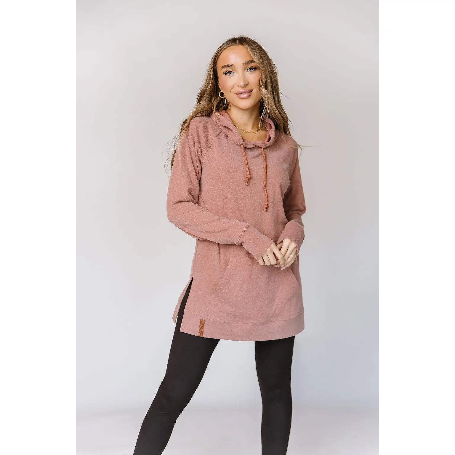 Ampersand Avenue SideSlit Hoodie - Burnt Sienna