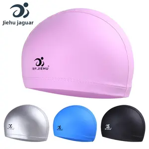 Swimming cap Waterproof and breathable comfortable PU coated swimming cap Swimming products Men and women adult enlarged swimming cap Waterproof hair care Swimming cap Inner knitted fabric Outer pu coating
