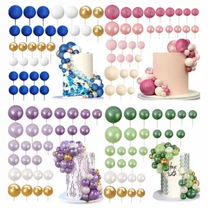 Colorful Cake Ball Decorations, DIY Foam Cake Balls, Blue Series, Birthday, Wedding, Baby Shower, Baptism, Mother's Day, Men's Cake Decor