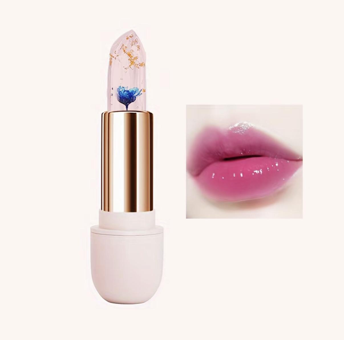 3-piece Crystal Petal Jelly Lipstick Set – Temperature-sensitive, moisturizing, long-lasting, and color-adjusting lip balms, ideal gifts for women and girls