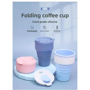 American coffee cup portable outdoor travel accompanying cup folding silicone water cup high value kettle compressed pocket cup