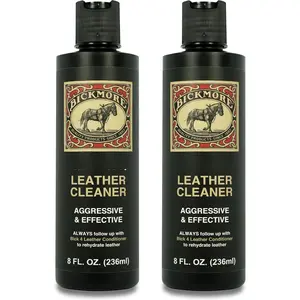 Bick 1 Leather Cleaner 8 oz (2 Pack) - Clean Dirt, Oil, , Salt, and Water Stains from  Colored, White, and Black Leather