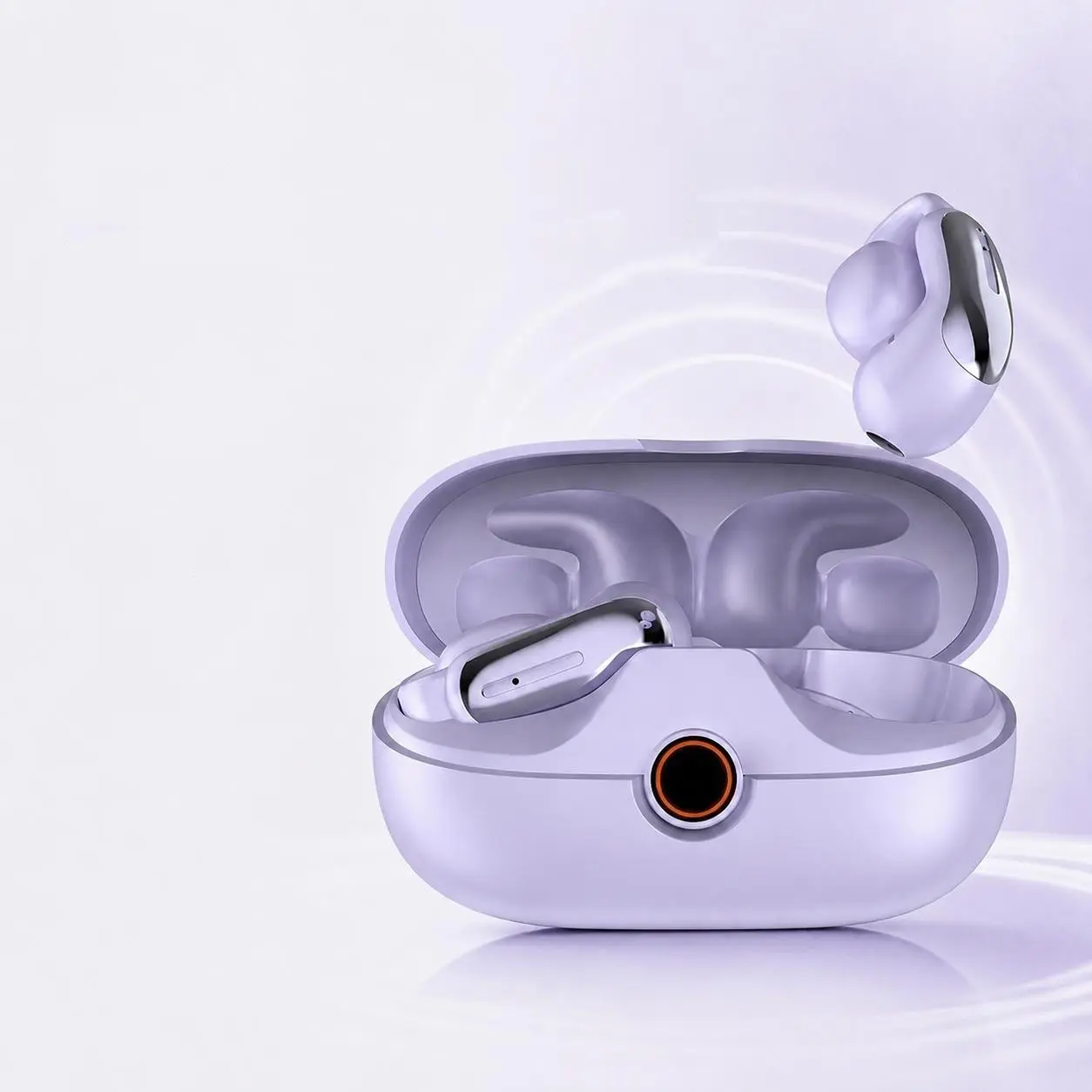 Wireless Bluetooth earphones for Android and iPhone users, clip-on design for comfortable wear, a great gift for family and friends. Device