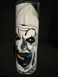 Art the Clown Inspired 20oz Metal Tumbler – Original Fan Art