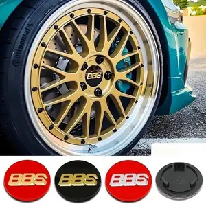 4 Piece Pmma Acrylic Wheel HUB Center Caps, Fits Bbs Wheels, Durable and Stylish Car Wheel Cap Accessories, Automotive Parts