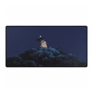 My Neighbor Totoro Desk Mat | Enchanted Forest Scene | Studio Ghibli Tribute | Large Computer Pad | Anime Fan's Delight | Office Decor