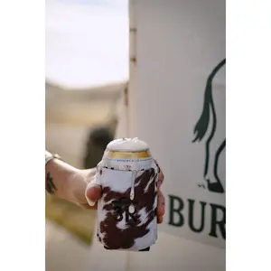 3R Branded Cowhide Magnetic Beer Holder