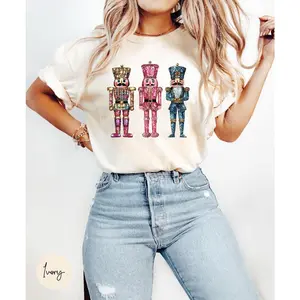Nutcracker Shirt Comfort Colors Christmas T-shirt, Group Family Christmas Gift, Women Nutcracker tee, cute festive glitter party top nutcracker sweatshirt