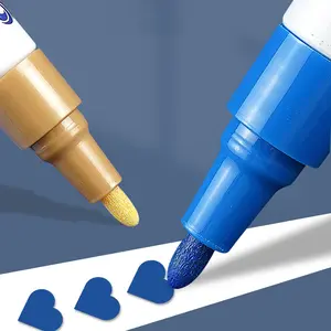 Car Tire Paint Pen Silver Color Touch Up Electroplating Pen Signature Marker Waterproof Oil-Based Pen Repair Pen Paint Markers