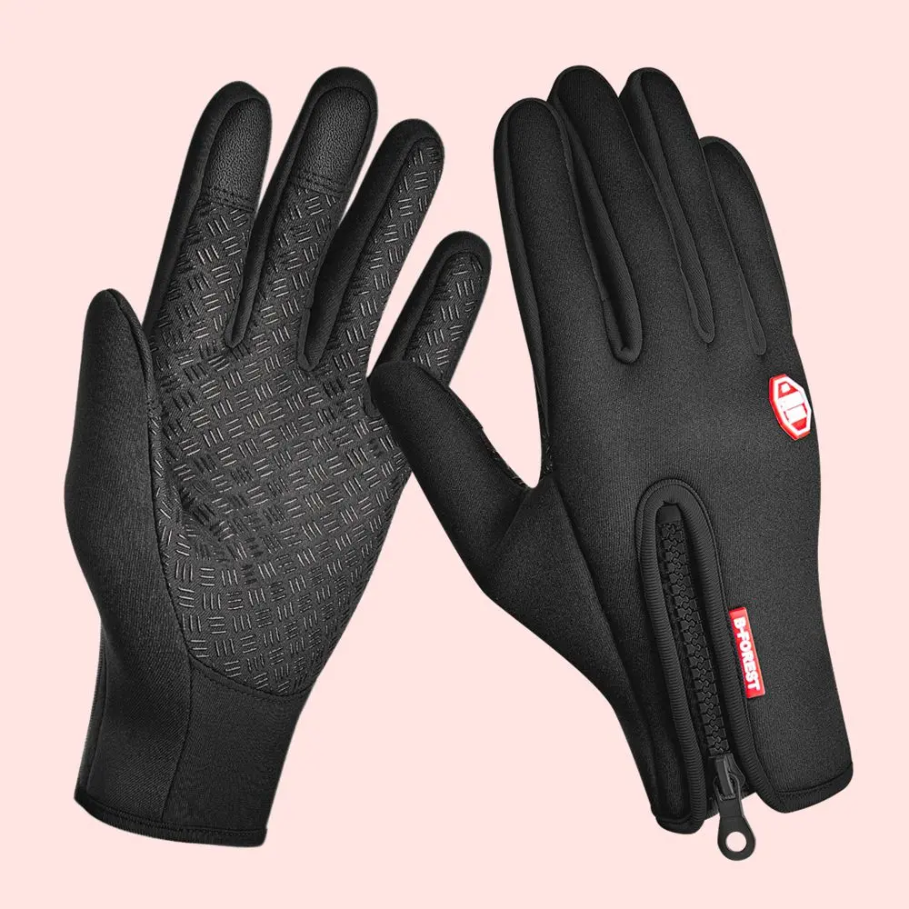 Winter Gloves Gifts for Men Women - Upgraded Touch Screen Cold Weather Thermal Warm Glove for Running Driving Cycling Hiking, Black Hand Protector