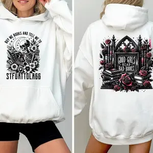 Buy Me Books And Tell Me To Stfuattdlagg Sweatshirt, T-Shirt, Hoodie - Book Lover Libraian Gift, Funny Skeleton Book shiirt, Dark Academia Hooodie