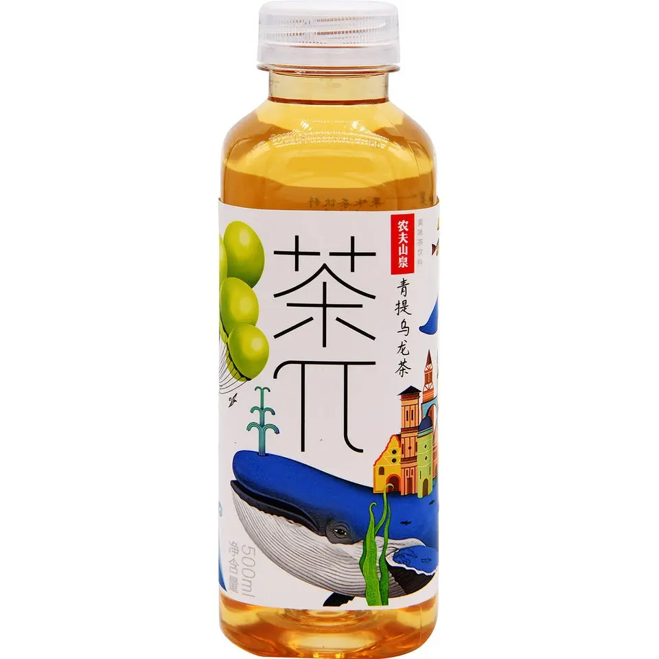 Nongfu Spring Natural Bottled Assorted Tea Beverages - 16.91 fl oz, Gluten-Free, Includes Muscat Oolong, Peach Oolong, Green, Jasmine, Lemon Black Flavors