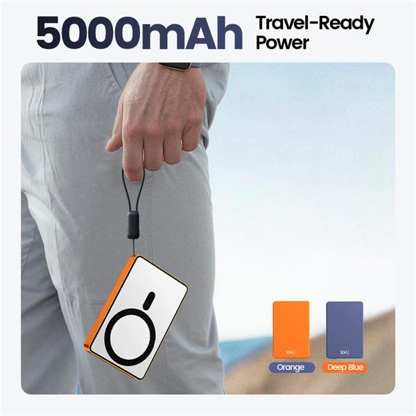 5000mAh Magnetic Power Bank, Wireless Portable Charger, Fast Charging MagSafe Battery Pack for iPhone 17/16/15/14/13/12/Plus/Pro Max, Compact Device Smartphone Chargeable,Valentine's Day Gift