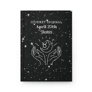 Taurus Journey Journal | Celestial Hardcover Diary | Astrological Gift | Star Sign Journal | Personalized Writing Notebook