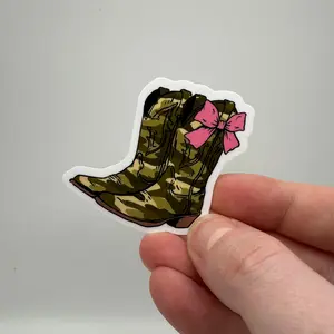 Camo boot sticker | western sticker