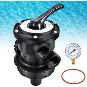 SP0714T Top-Mount Multiport VariFlo Control Valve 1.5" FIP Plumbing, Compatible with Hayward Pro & VL Series Above-Ground Sand Filter, Fits SandMaster SwimPro GM ProSeries Sand Filters