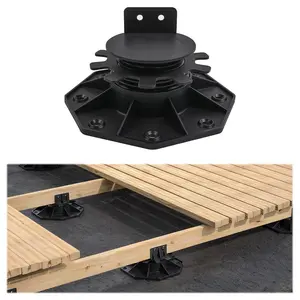 raising from 12 to 24 adjustable deck support pedestal paver flooring joist unilateral keel deck support base m065