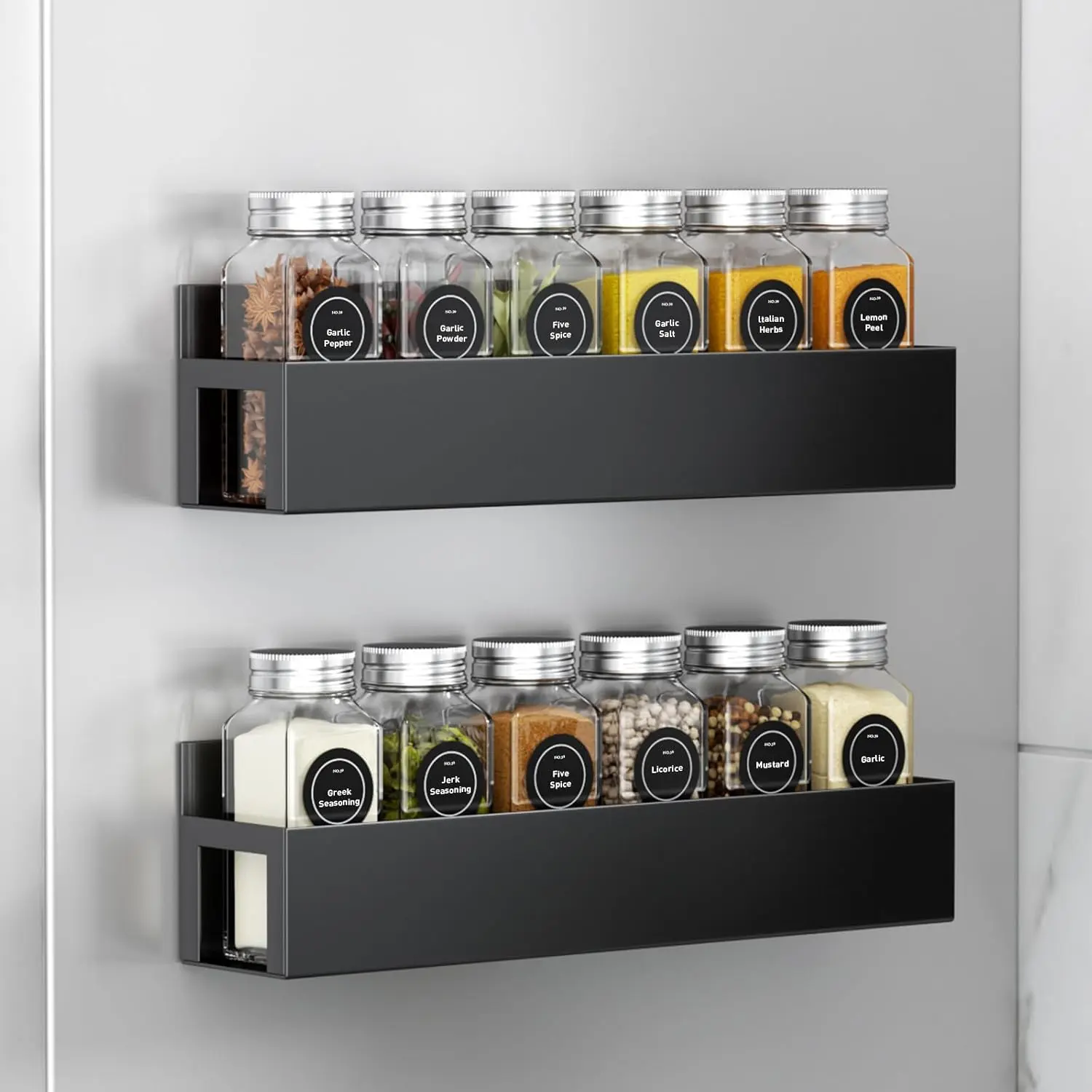 2 Pack with 12 Spice Jars