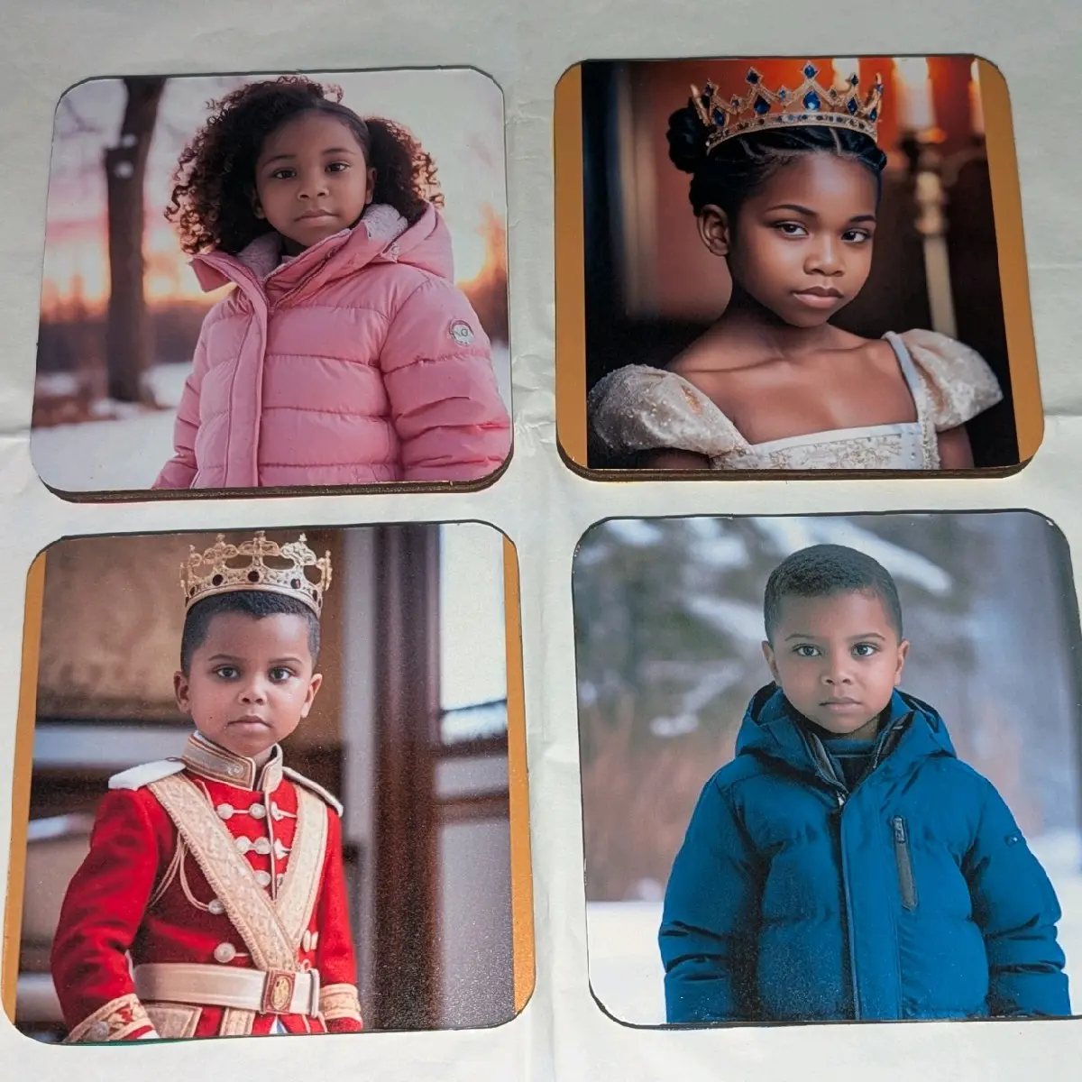 Customized Photo Coasters - Perfect for Tableware Set Square Wood