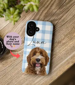 Custom Pet Photo Phone Case: Dog Memorial Art, Dog Mom Gift