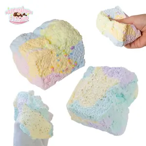 [WenQing Taba Squishy] Dopamine Toast - Taro Paste QQ Toast Handmade taba squishies / Food Grade Silicone, Fidget Toys, Taba Squishy, ​​Dopamine Toast 207g, Gift for Boys and Girls, Stress Relief Model Anxiety Bag Set Artificial Popit