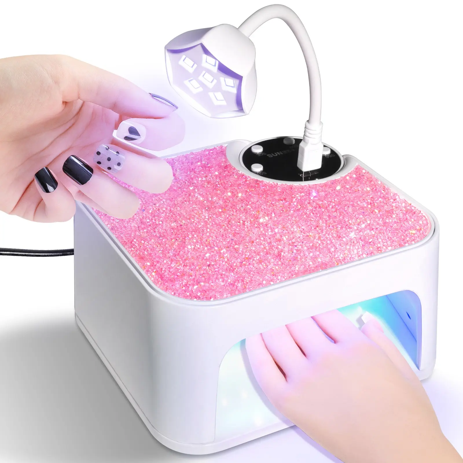 UV LED Nail Lamp, Gel Nail UV Light with USB Interface, Professional Manicure Gel Dryer, 4-Timer Settings, Ideal for Salon and Home Use, Led Light For Nails
