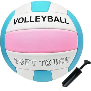 Soft Surface Volleyball with Pump Needle for Indoor Outdoor Play – Great Gift for Kids