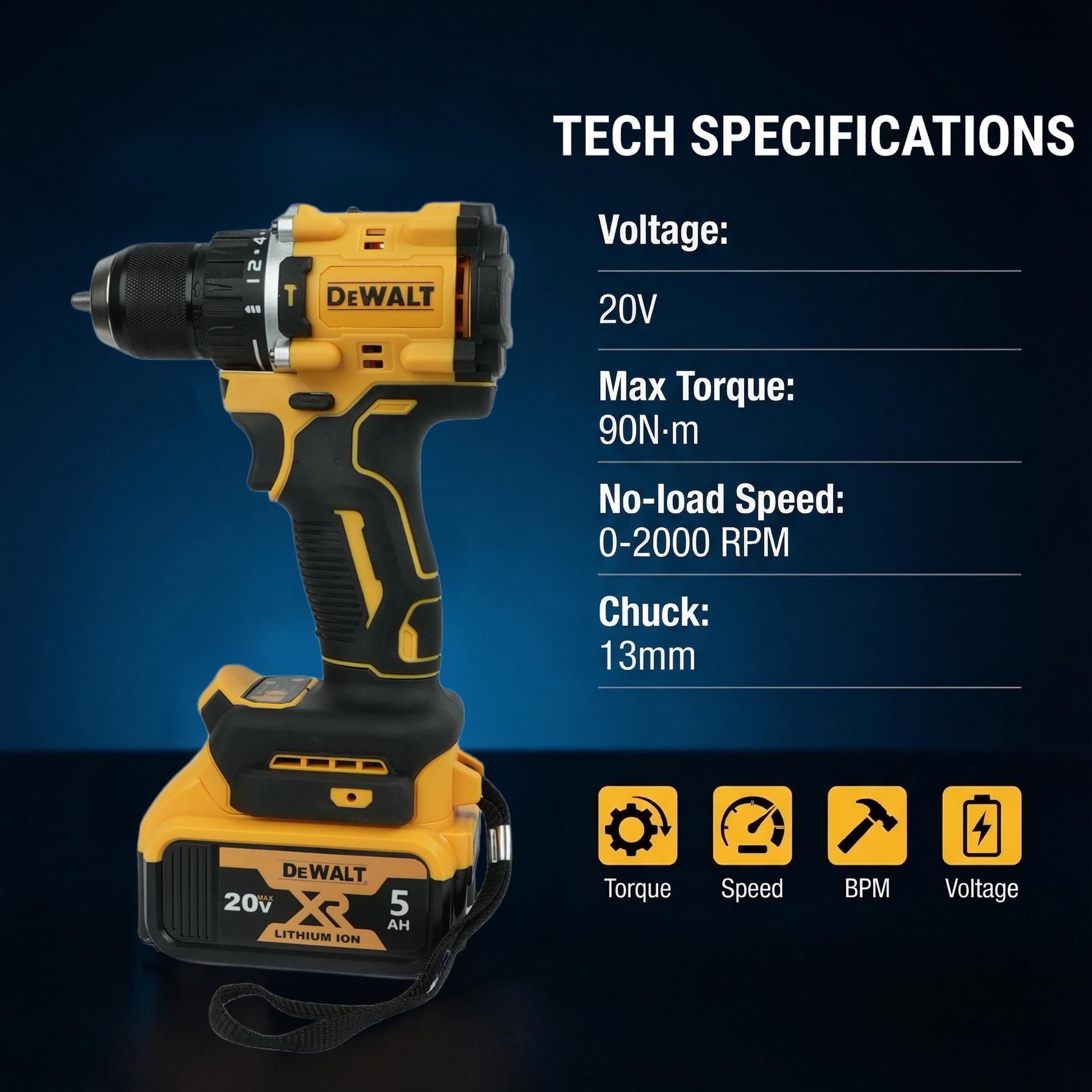 DEWALT DCF805 20V Cordless Impact Driver tool kit set