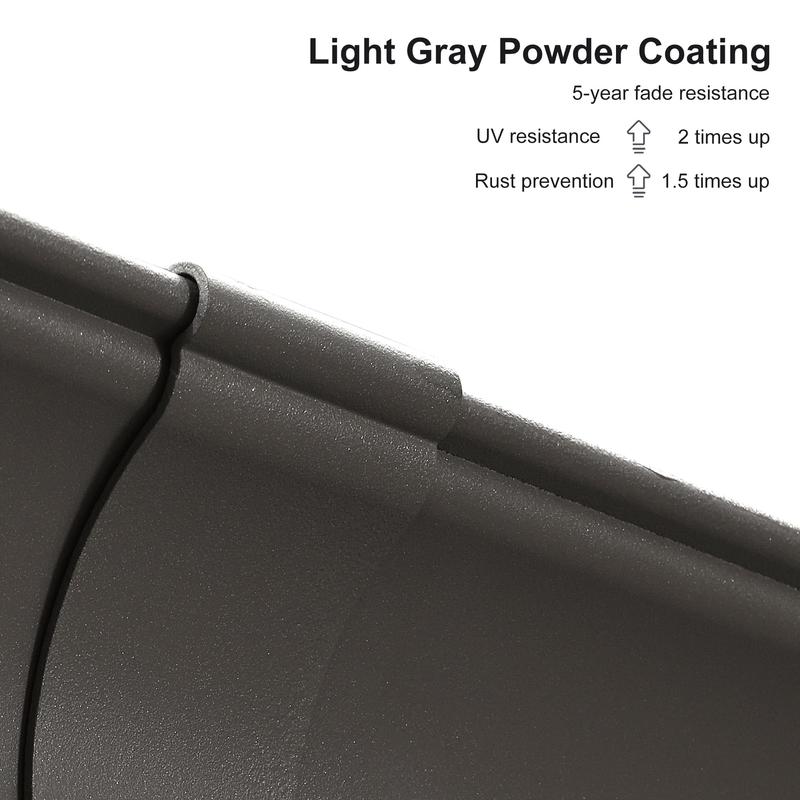 PURPLE LEAF 12' x 24' Patio Gazebo For Backyard | Hardtop Galvanized Steel Light Grey Frame With Upgrade Curtain