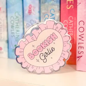 Cute Phone GripBookish GirlieKindle AccessoryPhone gripKindle gripBookish gripGift for herHeartBook lover gift