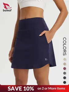 BALEAF Women's 18" Designer High Waisted Lightweight Skorts at Knee Length for Tennis Golf Pickleball  with Liner Shorts and Pockets, Quick Dry Comfy UPF 50+ Sun Protection Active Skirts for Running Gym Travel Outdoor Casual Daily Wear Multi-Purpose