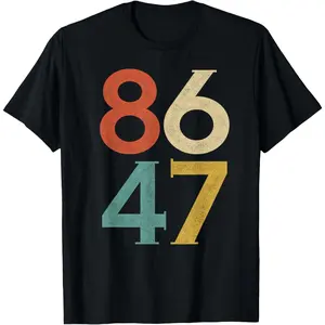 Classic Vintage 80s Style 86 47 Anti Trump T-Shirt 86HY7 graphic  tee