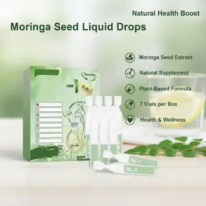 Moringa Seed Natural Supplement Liquid Drops with Plant Extracts 7 Vials per Box Healthcare Fitness