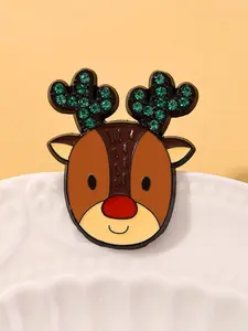 Christmas Reindeer Creative Brooch Design Metal Badge Student Gift Pin Book Bag Decoration Lapel Pin