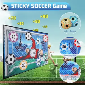 Toy soccer game set, suitable for boys and girls, indoor and outdoor backyard soccer goal throwing game, includes 1 soccer ball and 1 plush target, suitable as a birthday gift for children aged 3-5, 6-8, and 8-12.