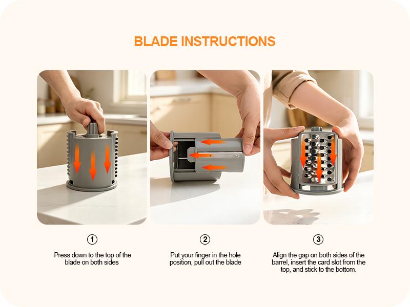 3-in-1 Electric Vegetable Slicer, Fast Kitchen Chopper & Shredder with 3 Blades for Slicing, Shredding & Grinding, Safe Hands-Free Operation 3-in-1 Electric Vegetable Slicer, Fast Kitchen Chopper & Shredder with 3 Blades for Slicing, Shredding & Grinding, Safe Hands-Free Operation