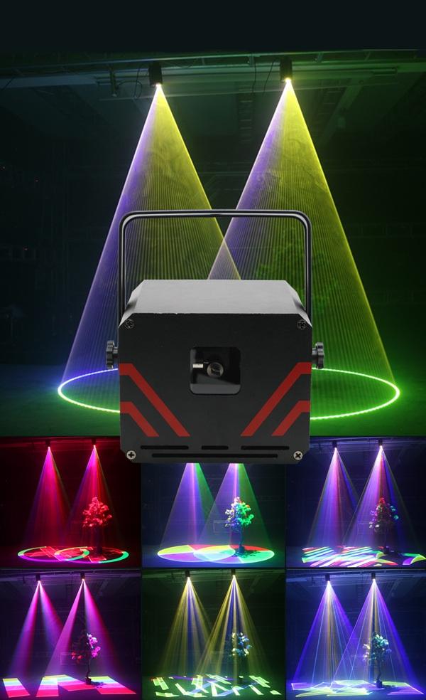 Beam 2.2W Bar DJ Light RGB Full Color 3D Animation Patterns Dmx Light Sound Switch App Control Strobe Party Light for Halloween Christmas Disco Dancing Birthday Bar