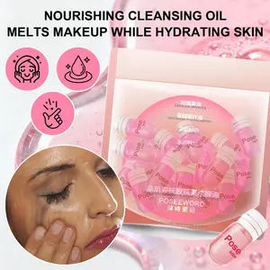20PCS Travel Cleansing Oil Makeup Remover, Individually Mini Size Packaged Units, Natural Makeup Rose Remover OLI, Travel Essential, Hotel Use
