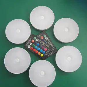 6-Pack Under Cabinet Lighting, Rechargeable Motion Sensor Puck Light with Remote, 3 Color Temps & 12 RGB Colors, Magnetic Stick-On Light, Dimmable Under Counter Light for Kitchen, Home Decor