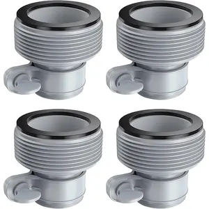 4 Pack Pool Hose Adapter Type B Hose Adapters Pool Hose Connector B Kit Hose Conversion Connector for Intex Filter Pumps 1.5 Inch Hoses Saltwater System Above Ground Swimming Pool Accessories