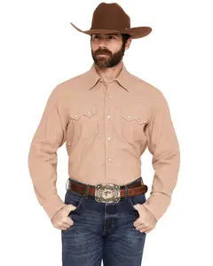 Wrangler Men's X Cody Johnson Men'S Solid Long Sleeve Pearl Snap Western - 112374497