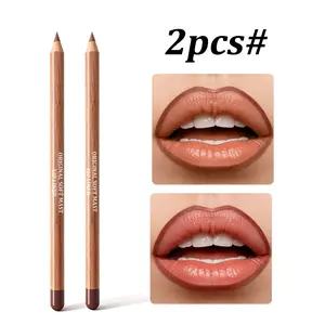 HERORANGE 2Pcs Flawless Matte Lip Liner Cosmetic Kit - Waterproof, Long-Lasting, Smudge-Proof, High-Pigment, Fragrance-Free, Smooth Brush Tip Lip Definer for All Skin Tones！