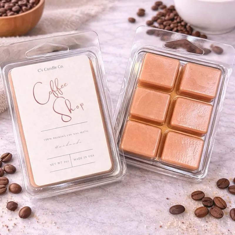 Coffee Shop Wax Melts  Strong Scent | Handmade Soy Wax | Cozy Home Vibes