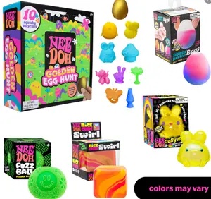Easter Style Squishy Toy Bundle - Original Retail Packaging Sensory Stress Balls for Kids & Adults - Easter Basket Stuffers - Various Textures & Fillings - Ages 3+ Perfect Best Easter Gift for boys girls